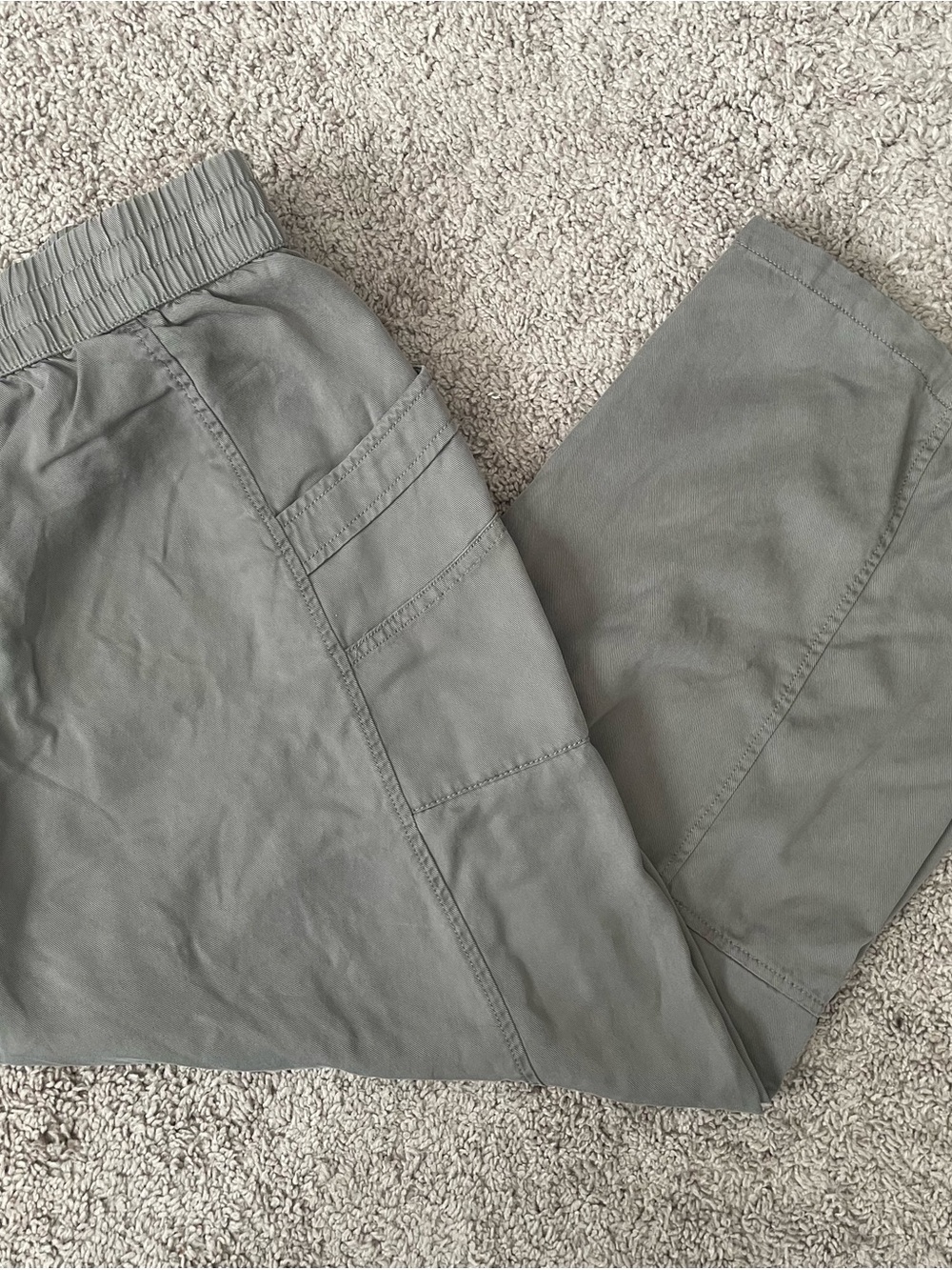 CALIA by Carrie Underwood Twill Wide-Leg Pant in Sage Gray | Like New
